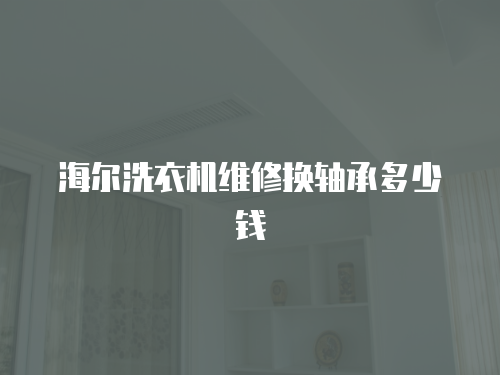 海爾洗衣機維修換軸承多少錢
