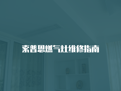 索普恩燃氣灶維修指南