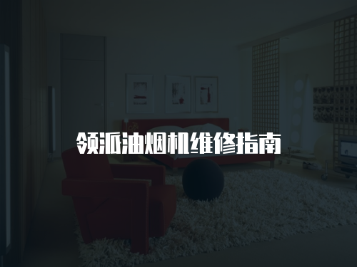 領派油煙機維修指南