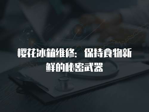櫻花冰箱維修：保持食物新鮮的秘密武器