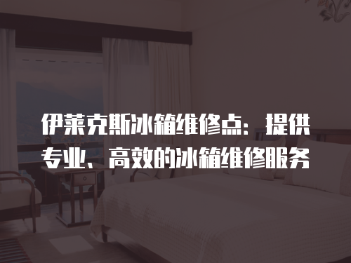 伊萊克斯冰箱維修點：提供專業(yè)、高效的冰箱維修服務(wù)
