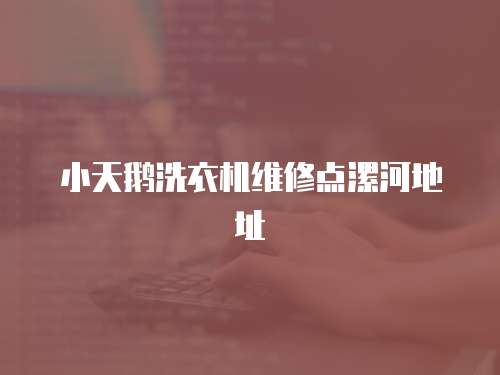 小天鵝洗衣機維修點漯河地址
