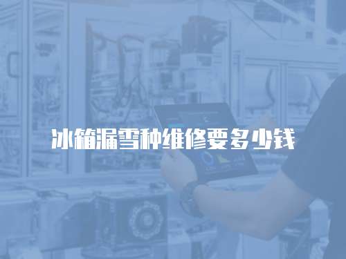 冰箱漏雪種維修要多少錢