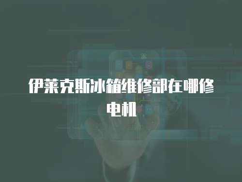 伊萊克斯冰箱維修部在哪修電機