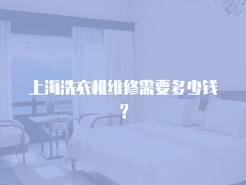 上海洗衣機維修需要多少錢？
