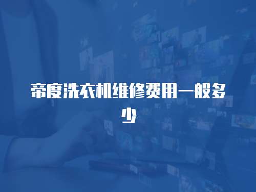 帝度洗衣機維修費用一般多少