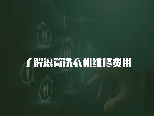 了解滾筒洗衣機維修費用