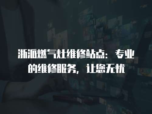 浙派燃氣灶維修站點：專業的維修服務，讓您無憂