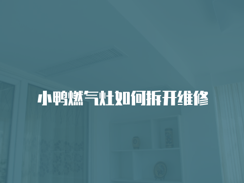 小鴨燃氣灶如何拆開維修