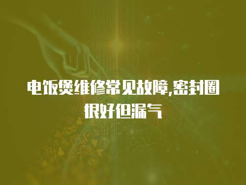 電飯煲維修常見故障,密封圈很好但漏氣