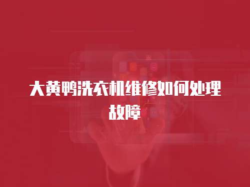 大黃鴨洗衣機(jī)維修如何處理故障