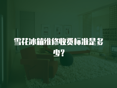 雪花冰箱維修收費(fèi)標(biāo)準(zhǔn)是多少？