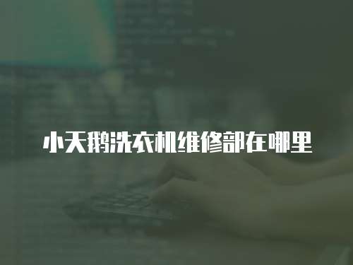 小天鵝洗衣機維修部在哪里