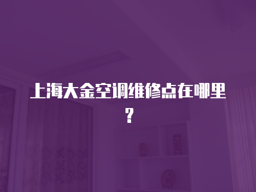 上海大金空調(diào)維修點(diǎn)在哪里？