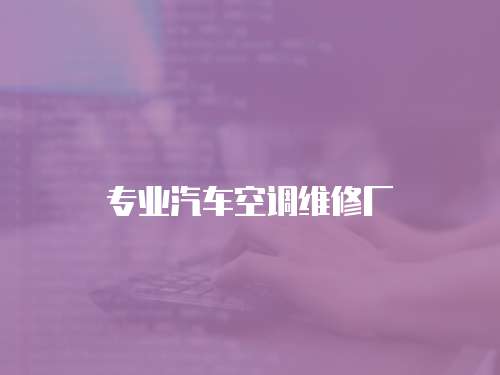 專業汽車空調維修廠
