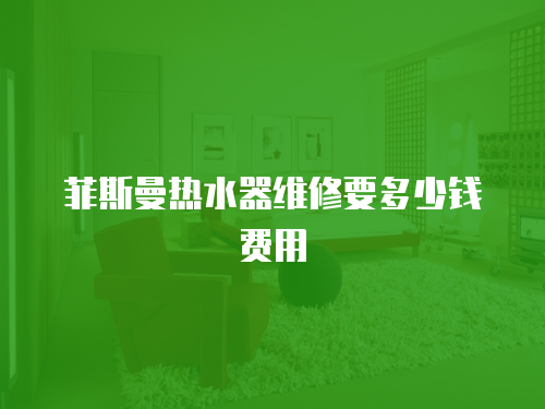 菲斯曼熱水器維修要多少錢費用