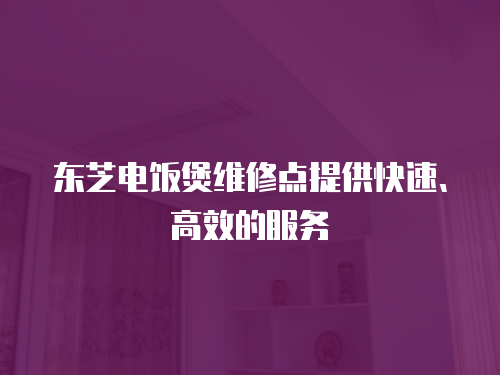 東芝電飯煲維修點提供快速、高效的服務