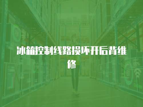 冰箱控制線路損壞開后背維修