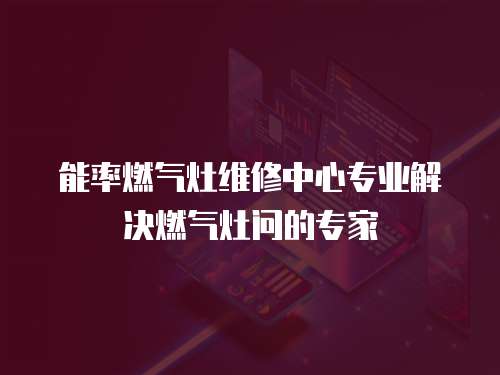 能率燃氣灶維修中心專業解決燃氣灶問的專家
