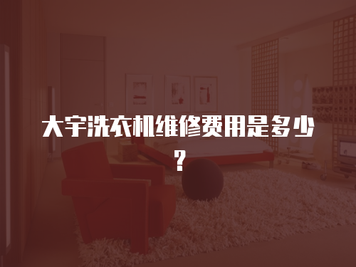 大宇洗衣機維修費用是多少？