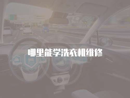 哪里能學洗衣機維修