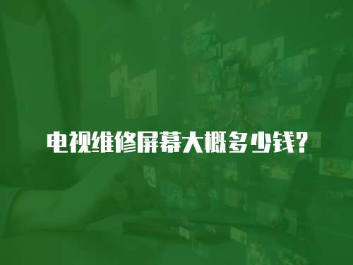 電視維修屏幕大概多少錢？