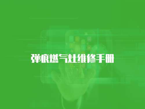 彈痕燃氣灶維修手冊