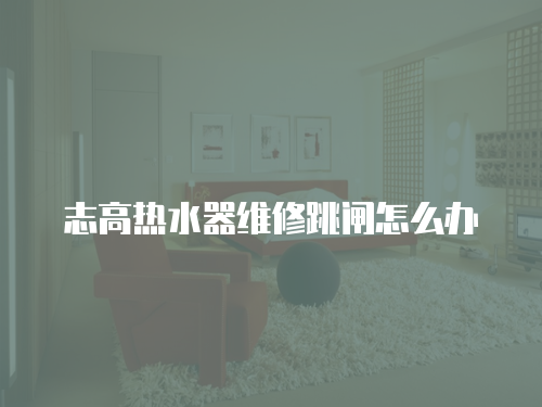 志高熱水器維修跳閘怎么辦