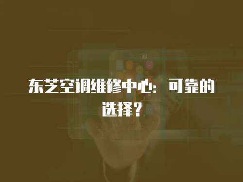 東芝空調維修中心：可靠的選擇？