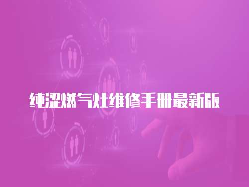 純澀燃?xì)庠罹S修手冊最新版