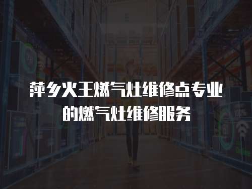 萍鄉火王燃氣灶維修點專業的燃氣灶維修服務