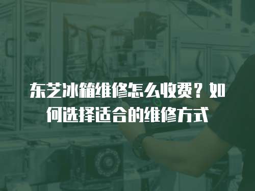 東芝冰箱維修怎么收費？如何選擇適合的維修方式
