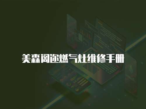 美森閣邇燃氣灶維修手冊