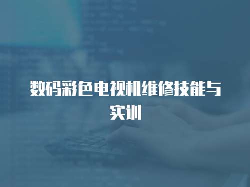 數碼彩色電視機維修技能與實訓
