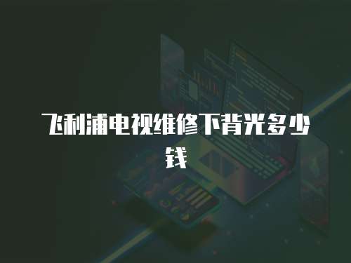 飛利浦電視維修下背光多少錢
