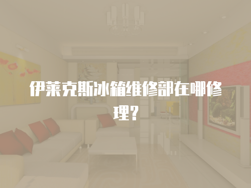 伊萊克斯冰箱維修部在哪修理？