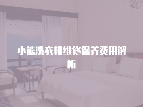 小熊洗衣機維修保養(yǎng)費用解析