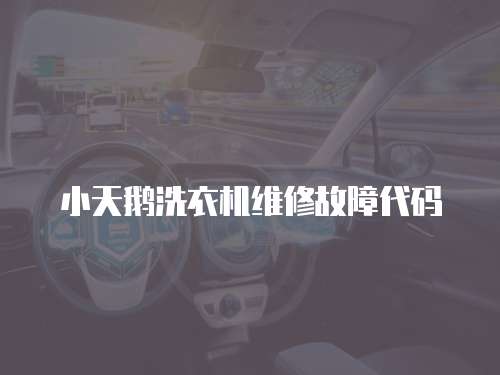 小天鵝洗衣機(jī)維修故障代碼