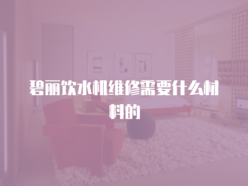碧麗飲水機維修需要什么材料的