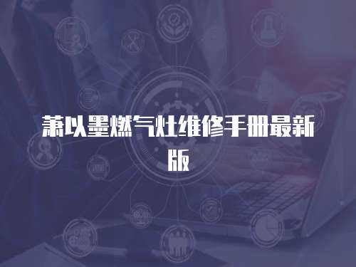 蕭以墨燃氣灶維修手冊最新版