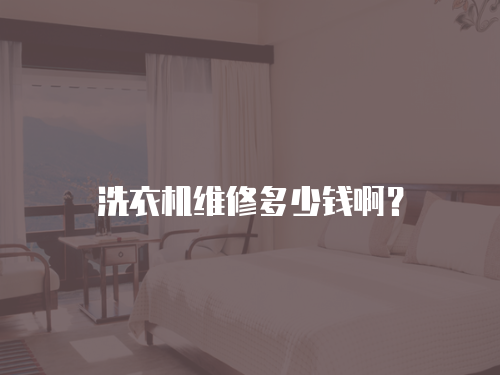 洗衣機維修多少錢啊？