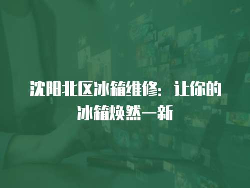 沈陽北區(qū)冰箱維修：讓你的冰箱煥然一新