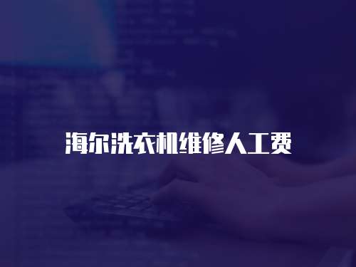 海爾洗衣機維修人工費