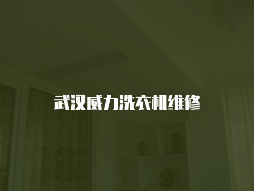 武漢威力洗衣機維修