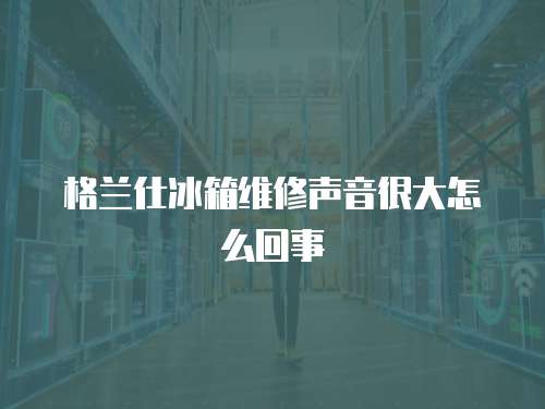 格蘭仕冰箱維修聲音很大怎么回事