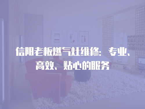 信陽老板燃氣灶維修：專業、高效、貼心的服務