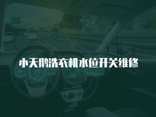 小天鵝洗衣機水位開關(guān)維修