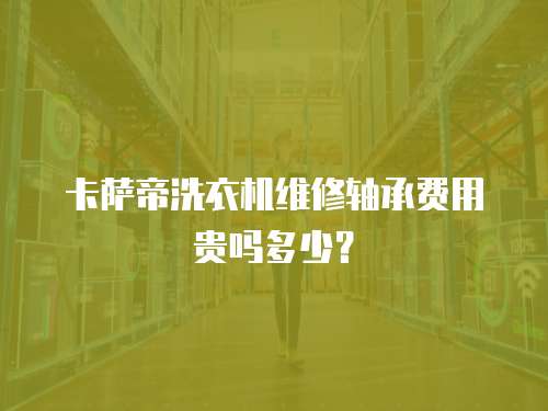卡薩帝洗衣機維修軸承費用貴嗎多少？
