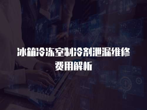 冰箱冷凍室制冷劑泄漏維修費用解析