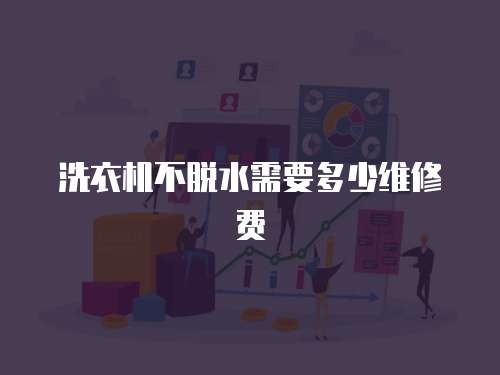 洗衣機不脫水需要多少維修費